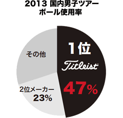 2013 国内男子ツアー ボール使用率