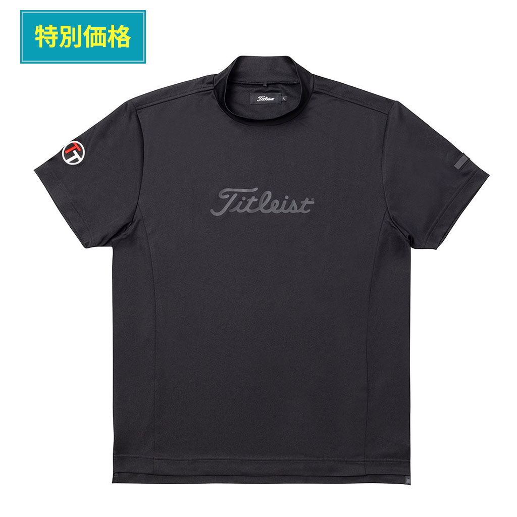 Lサイズのみ）TEAM TITLEIST ロゴプリント モックネックシャツ ブラック | ゴルフアパレル | タイトリスト 公式オンラインショップ