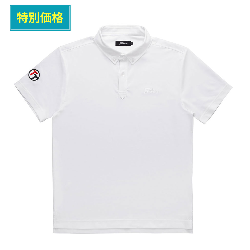 （M/3Lサイズのみ）TEAM TITLEIST ベーシック ボタンダウンシャツ ホワイト